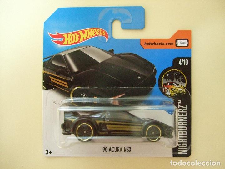 Auto in scala Hot Wheels: &acute;90 ACURA NSX 1990 - HOT WHEELS MATTEL NIGHTBURNERZ A&Ntilde;O 2017 - ESCALA 1:64 - COCHE MINIATURA HONDA