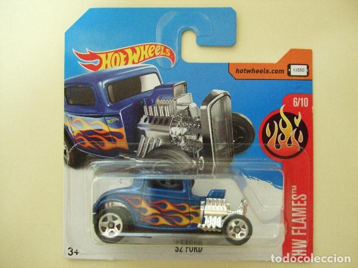 Carros em escala Hot Wheels: &acute;32 FORD 1932 - HOT WHEELS HW FLAMES MATTEL 2017 ESCALA 1:64 - COCHE HOT ROD AUTOM&Oacute;VIL BLUE AZUL CAR