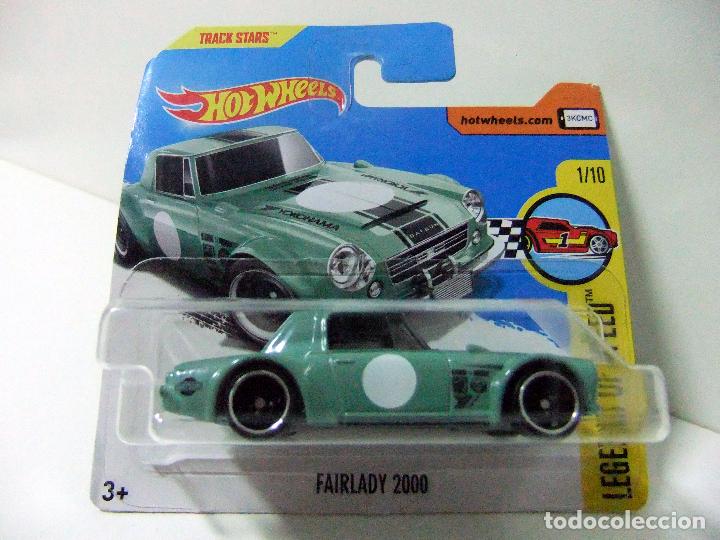 Carros em escala Hot Wheels: FAIRLADY 2000 DATSUN YOKOHAMA - HOT WHEELS LEGENDS OF SPEED 2017 - ESCALA 1:64 - COCHE TRACK STARS