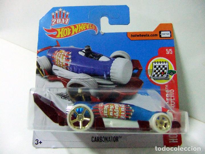 Auto in scala Hot Wheels: CARBONATOR - HOT WHEELS HW HOLIDAY RACERS 2017 MATTEL ESCALA 1:64 - COCHE ABRIDOR BOTELLAS AUTOM&Oacute;VIL