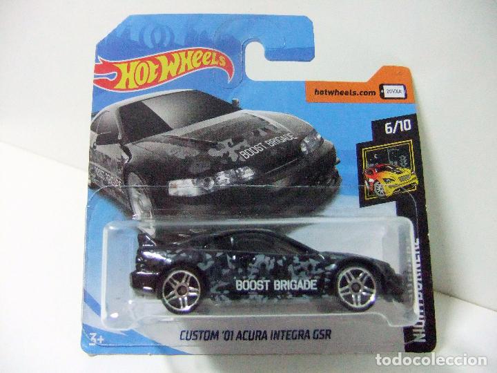 Auto in scala Hot Wheels: CUSTOM &acute;01 ACURA INTEGRA GSR 2001 BOOST BRIGADE - HOT WHEELS NIGHTBURNERZ 2018 - ESCALA 1:64 COCHE