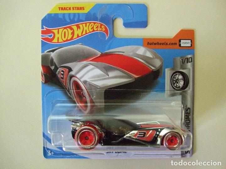 Model cars Hot Wheels: SKY DOME - HOT WHEELS MATTEL SUPER CHROMES 1/10 2018 - COCHE 1:64 CROMADO TRACK STARS TOY CAR