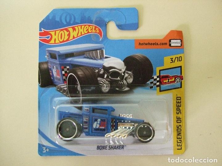 Auto in scala Hot Wheels: BONE SHAKER - HOT WHEELS MATTEL LEGENDS OF SPEED 2018 ESCALA 1:64 COCHE HOT ROD CALAVERA