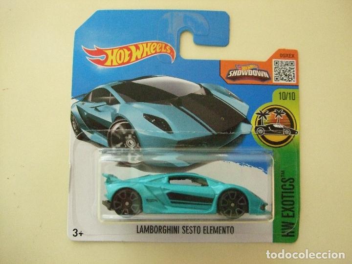 Carros em escala Hot Wheels: LAMBORGHINI SESTO ELEMENTO - HOT WHEELS MATTEL HW EXOTICS A&Ntilde;O 2016 ESCALA 1:64 COCHE AUTO DEPORTIVO
