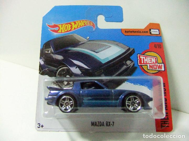 Carros em escala Hot Wheels: MAZDA RX-7 RX7 - HOT WHEELS MATTEL THEN AND NOW A&Ntilde;O 2017 ESCALA 1:64 - COCHE AUTOM&Oacute;VIL MINIATURA