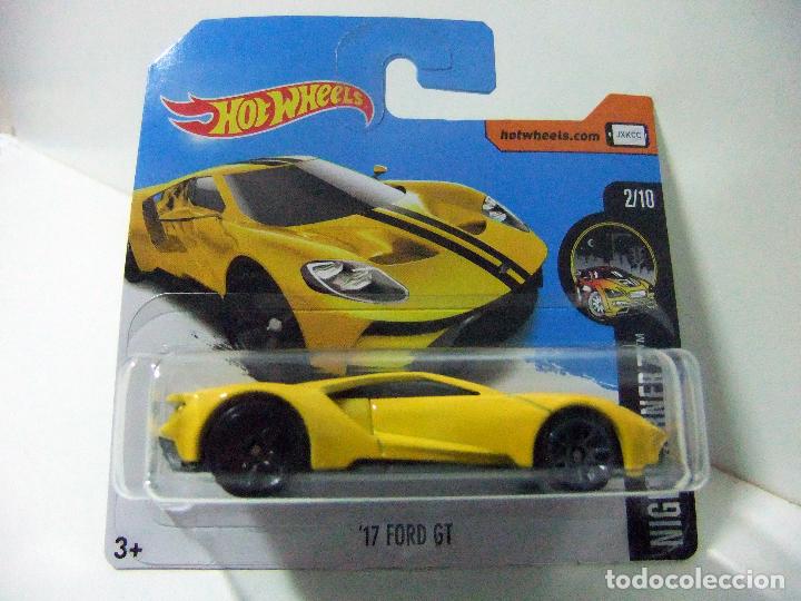 Model cars Hot Wheels: &acute;17 FORD GT HOT WHEELS MATTEL HW NIGHTBURNERZ 2017 - ESCALA 1:64 - COCHE MINIATURA AUTO AMARILLO