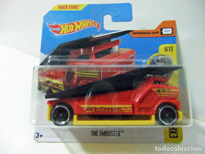 Auto in scala Hot Wheels: THE EMBOSSER - HOT WHEELS EXPERIMOTORS 2017 - ESCALA 1:64 COCHE AUTO CAMI&Oacute;N PORTACOCHES TRACK STARS