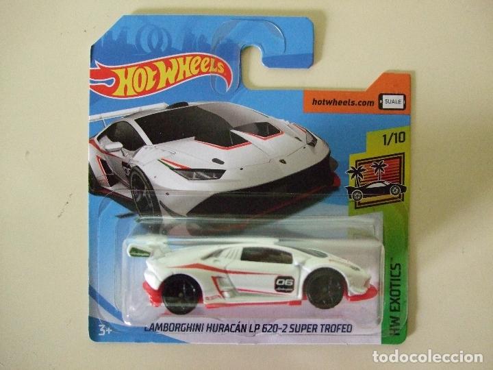 Carros em escala Hot Wheels: LAMBORGHINI HURACAN LP 620-2 SUPER TROFEO - HOT WHEELS MATTEL HW EXOTICS 2018 ESCALA 1:64 COCHE CAR