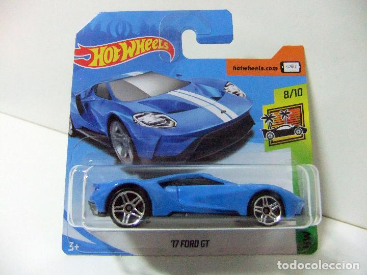 Model cars Hot Wheels: &acute;17 FORD GT 2017 AZUL - HOT WHEELS MATTEL HW EXOTICS 2018 - ESCALA 1:64 - COCHE MINIATURA