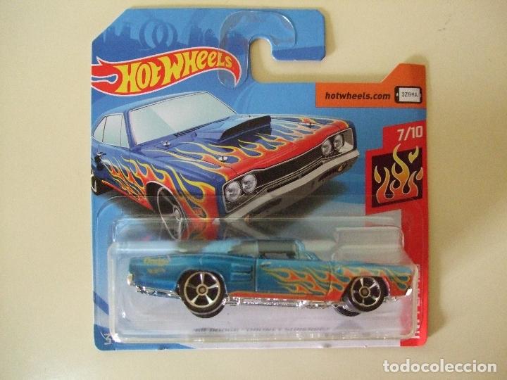 Model cars Hot Wheels: &acute;69 DODGE CORONET SUPERBEE 1969 - HOT WHEELS MATTEL HW FLAMES 2018 - ESCALA 1:64 - MINIATURA COCHE