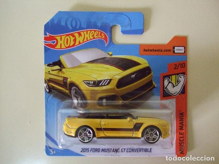 Auto in scala Hot Wheels: 2015 FORD MUSTANG GT CONVERTIBLE - HOT WHEELS MATTEL MUSCLE MANIA A&Ntilde;O 2018 - ESCALA 1:64 COCHE &acute;15