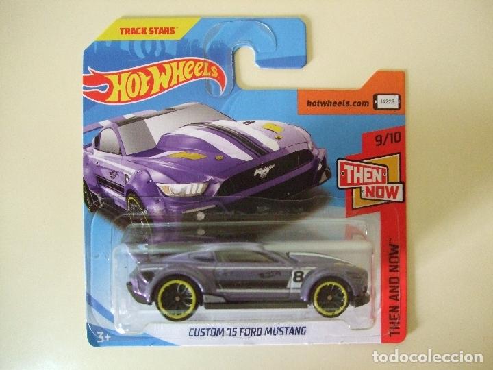 Carros em escala Hot Wheels: CUSTOM &acute;15 FORD MUSTANG 2015 - HOT WHEELS MATTEL THEN AND NOW 2018 - ESCALA 1:64 COCHE TRACK STARS