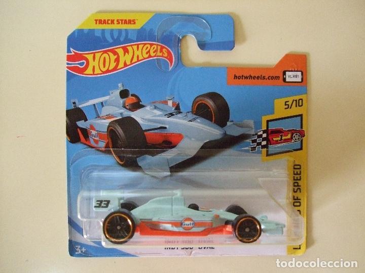 Coches a escala Hot Wheels: INDY 500 OVAL GULF - HOT WHEELS MATTEL HW LEGENDS OF SPEED 5/10 2018 ESCALA 1:64 - COCHE TRACK STARS