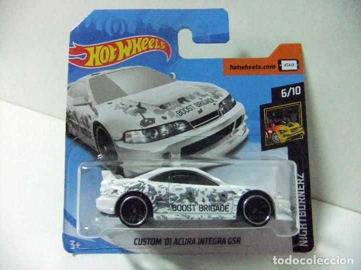 Auto in scala Hot Wheels: CUSTOM &acute;01 ACURA INTEGRA GSR 2001 BOOST BRIGADE - HOT WHEELS NIGHTBURNERZ 2018 ESCALA 1:64 COCHE