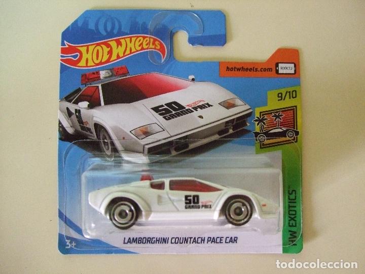 Carros em escala Hot Wheels: LAMBORGHINI COUNTACH PACE CAR 50 GRAND PRIX - HOT WHEELS MATTEL HW EXOTICS 2018 ESCALA 1:64 - COCHE