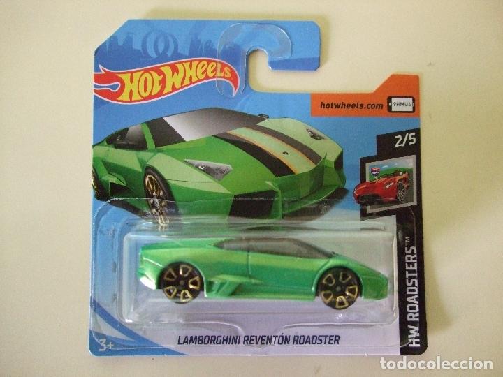 Carros em escala Hot Wheels: LAMBORGHINI REVENTON ROADSTER - HOT WHEELS MATTEL HW ROADSTERS 2019 ESCALA 1:64 - COCHE DEPORTIVO