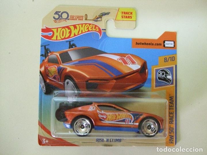 Coches a escala Hot Wheels: RISE&acute;N CLIMB - HOT WHEELS HW 50 RACE TEAM ANIVERSARIO 2018 - ESCALA 1:64 COCHE TRACK STARS