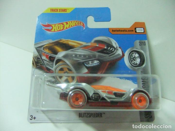 Carros em escala Hot Wheels: BLITZSPEEDER - HOT WHEELS MATTEL SUPER CHROMES 2017 - ESCALA 1:64 COCHE CROMADO AUTO TRACK STARS HW