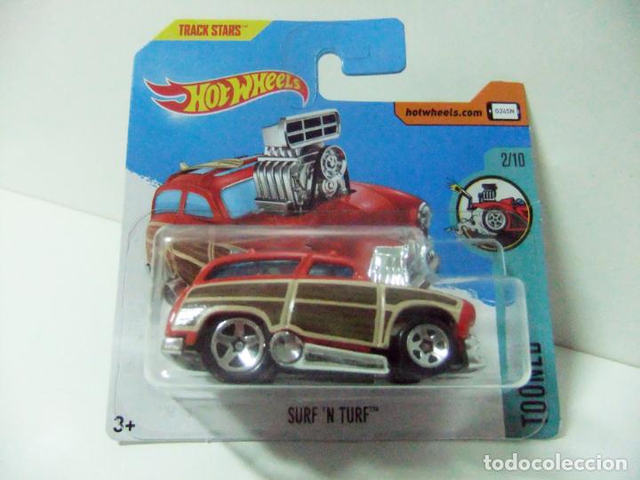 Carros em escala Hot Wheels: SURF &acute;N TURF - HOT WHEELS MATTEL HW TOONED A&Ntilde;O 2017 - ESCALA 1:64 - COCHE AUTOM&Oacute;VIL TRACK STARS