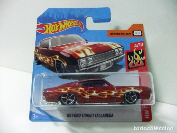 Auto in scala Hot Wheels: &acute;69 FORD TORINO TALLADEGA 1969 - HOT WHEELS MATTEL HW FLAMES 2019 ESCALA 1:64 - COCHE AUTOM&Oacute;VIL
