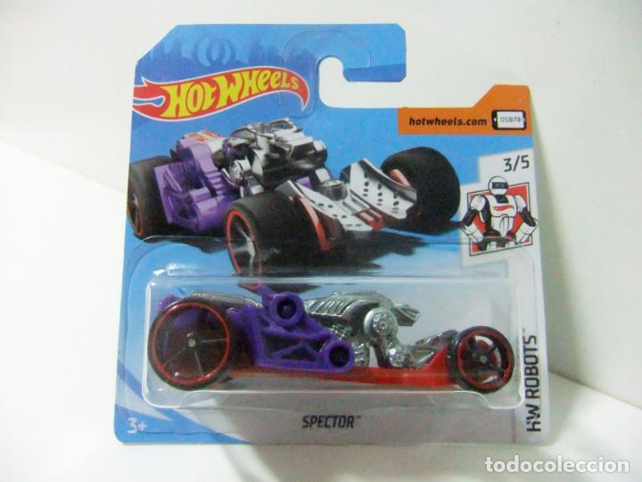 Auto in scala Hot Wheels: SPECTOR - HOT WHEELS MATTEL HW ROBOTS 3/5 A&Ntilde;O 2018 - ESCALA 1:64 - COCHE ROBOT AUTOM&Oacute;VIL JUGUETE