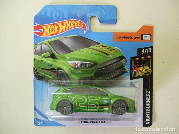 Carros em escala Hot Wheels: FORD FOCUS RS - HOT WHEELS MATTEL NIGHTBURNERZ 2019 9/10 ESCALA 1:64 - COCHE AUTOM&Oacute;VIL MINIATURA