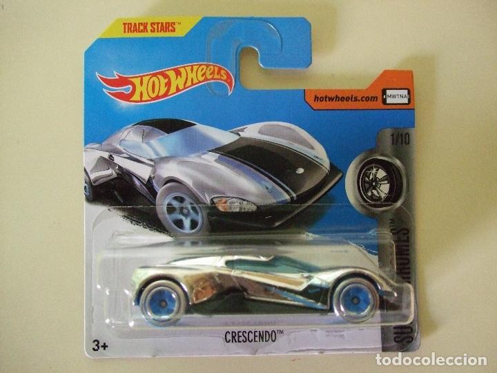 Carros em escala Hot Wheels: CRESCENDO - HOT WHEELS MATTEL TRACK STARS SUPER CHROMES 1/10 2017 ESCALA 1:64 COCHE CROMADO AUTO