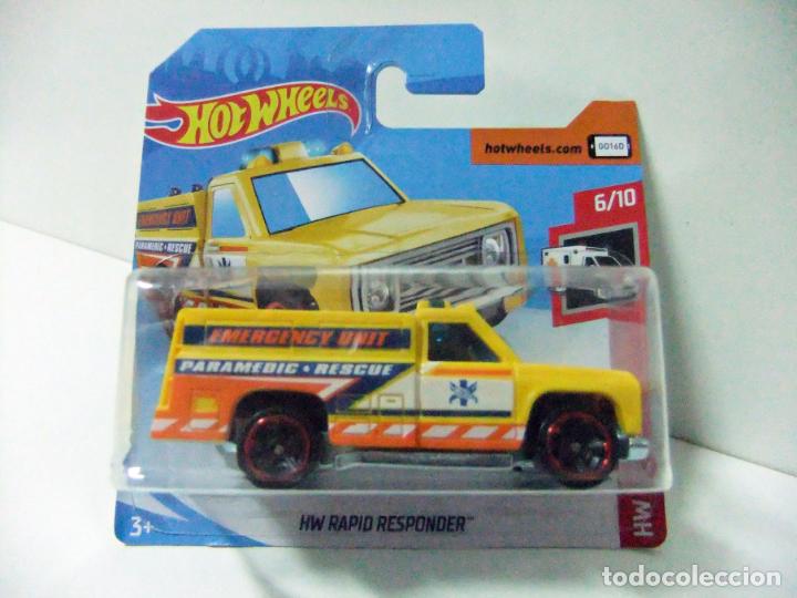Carros em escala Hot Wheels: HW RAPID RESPONDER - HOT WHEELS MATTEL HW RESCUE 2019 ESCALA 1:64 - PARAMEDIC COCHE EMERGENCIAS
