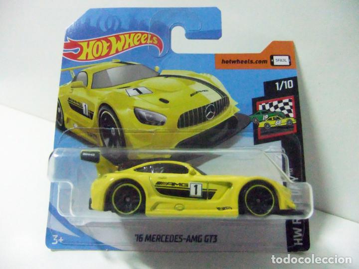 Model cars Hot Wheels: &acute;16 MERCEDES AMG GT3 2016 - HOT WHEELS MATTEL HW RACE DAY 2019 ESCALA 1:64 COCHE MINIATURA BENZ