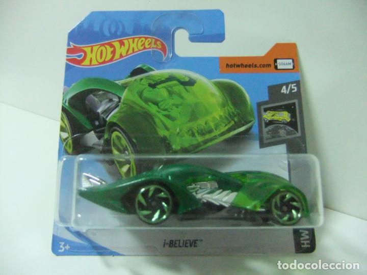 Carros em escala Hot Wheels: I-BELIEVE - HOT WHEELS MATTEL HW SPACE 4/5 A&Ntilde;O 2019 - COCHE 1:64 VERDE ESPACIO AUTOM&Oacute;VIL IBELIEVE