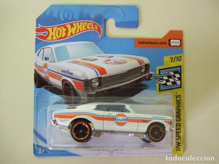 Coches a escala Hot Wheels: &acute;68 CHEVY NOVA GULF 1968 - HOT WHEELS MATTEL HW SPEED GRAPHICS 2019 7/10 ESCALA 1:64 CHEVROLET COCHE