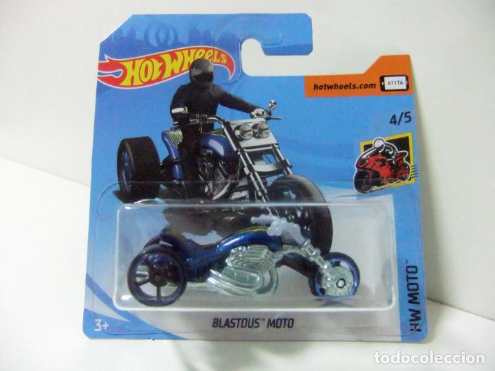 Carros em escala Hot Wheels: BLASTOUS MOTO - HOT WHEELS HW MOTO 2019 MATTEL 4/5 - COCHE JUGUETE MOTOCICLETA MINIATURA