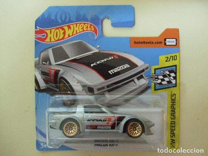 Carros em escala Hot Wheels: MAZDA RX-7 RX7 KONI - HOT WHEELS MATTEL HW SPEED GRAPHICS 2019 ESCALA 1:64 COCHE AUTOM&Oacute;VIL MINIATURA