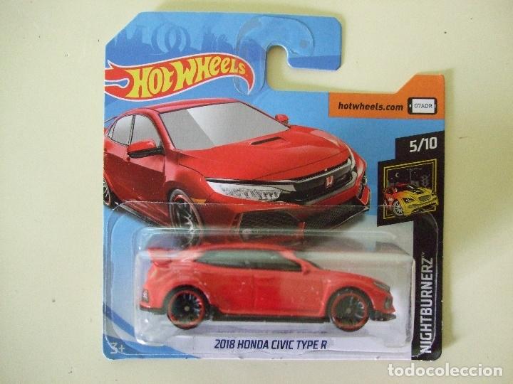 Carros em escala Hot Wheels: 2018 HONDA CIVIC TYPE R - HOT WHEELS MATTEL HW NIGHTBURNERZ 2019 ESCALA 1:64 - COCHE AUTOM&Oacute;VIL