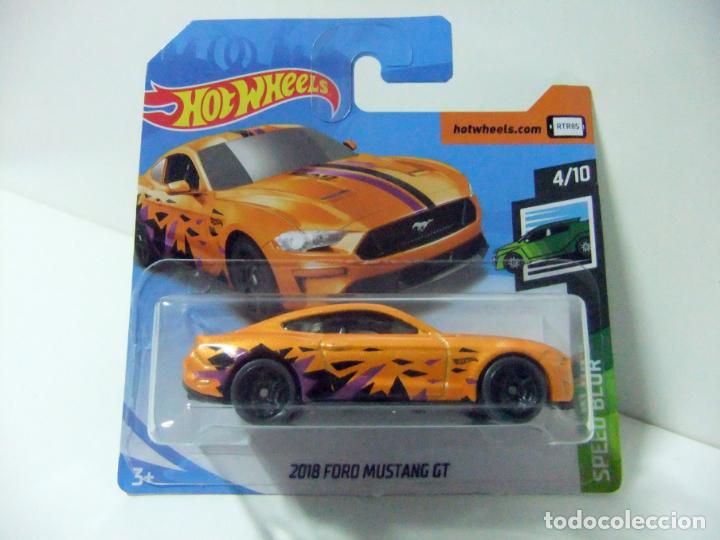 Carros em escala Hot Wheels: 2018 FORD MUSTANG GT - HOT WHEELS MATTEL SPEED BLUR 2019 4/10 ESCALA 1:64 - MINIATURA COCHE AUTO 18