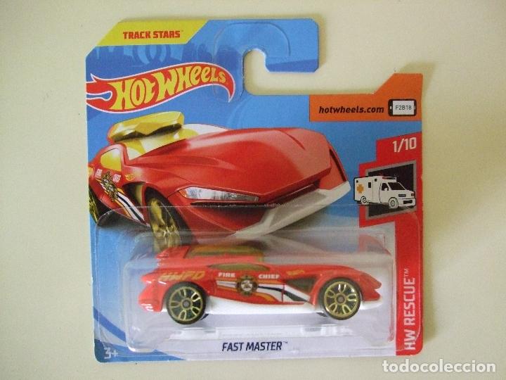 Carros em escala Hot Wheels: FAST MASTER FIRE CHIEF - HOT WHEELS HW RESCUE 2019 - ESCALA 1:64 COCHE JEFE BOMBEROS TRACK STARS