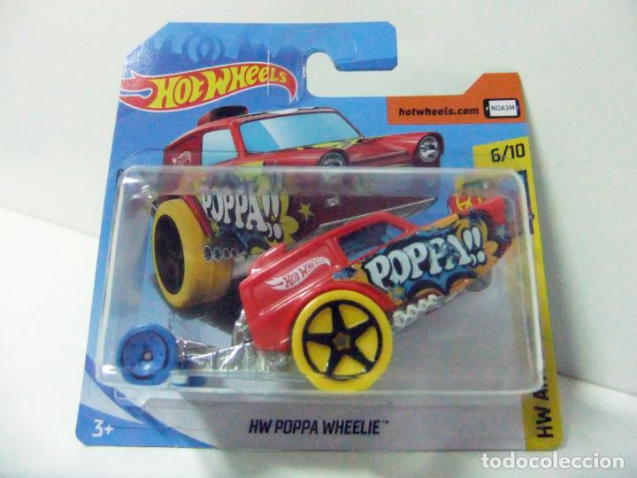 Carros em escala Hot Wheels: HW POPPA WHEELIE - HOT WHEELS MATTEL HW ART CARS 2018 6/10 ESCALA 1:64 - COCHE SIMILAR RELIANT REGAL