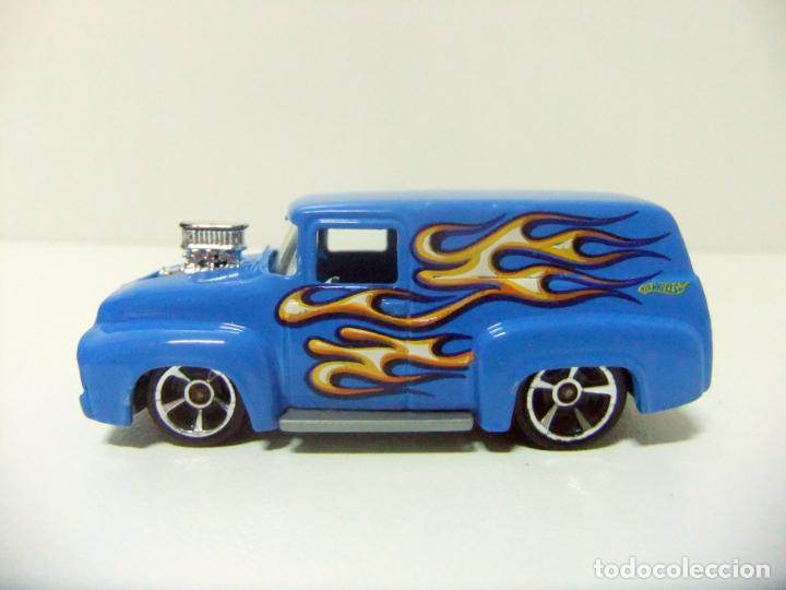 Coches a escala Hot Wheels: &acute;56 FORD F-100 - HOT WHEELS MATTEL HEAT FLEET 11 - COCHE 1:64 FURG&Oacute;N FURGONETA CAMIONETA 1956 F100