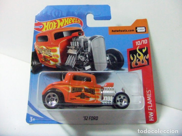 Coches a escala Hot Wheels: &acute;32 FORD 1932 - HOT WHEELS MATTEL HW FLAMES 2018 ESCALA 1:64 - COCHE HOT ROD AUTOM&Oacute;VIL EARLY TIMES