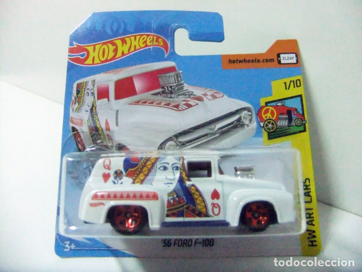 Coches a escala Hot Wheels: 56 FORD F-100 1956 HOT WHEELS HW ART CARS 2019 COCHE 1:64 FURGONETA F100 POKER Q REINA DE CORAZONES