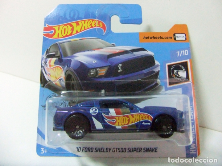 Carros em escala Hot Wheels: &acute;10 FORD SHELBY GT500 SUPER SNAKE 2010 HOT WHEELS MATTEL HW RACE TEAM 2019 ESCALA 1:64 COCHE MUSTANG
