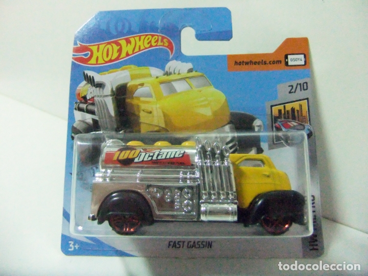 Coches a escala Hot Wheels: FAST GASSIN - HOT WHEELS MATTEL HW METRO 2019 - ESCALA 1:64 - COCHE CAMI&Oacute;N CISTERNA 100 OCTANE FUEL