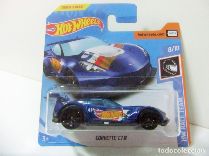 Coches a escala Hot Wheels: CORVETTE C7.R - HOT WHEELS MATTEL HW RACE TEAM 2019 - ESCALA 1:64 CHEVROLET COCHE TRACK STARS