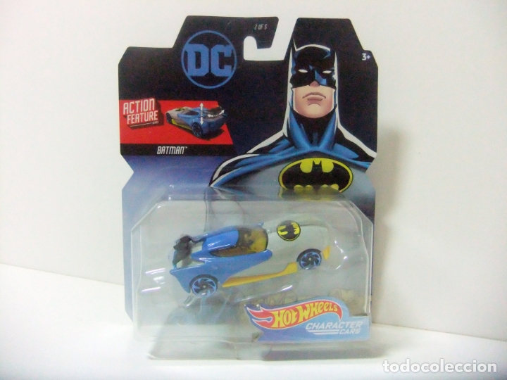 Coches a escala Hot Wheels: BATMAN - HOT WHEELS MATTEL DC 2 OF 5 CHARACTER CARS ESCALA 1:64 COCHE COMICS BATMOBILE BATMOVIL