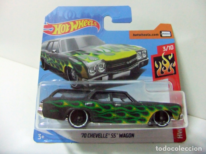 Auto in scala Hot Wheels: &acute;70 CHEVELLE SS WAGON 1970 CHEVROLET CHEVY - HOT WHEELS MATTEL HW FLAMES 2019 ESCALA 1:64 COCHE