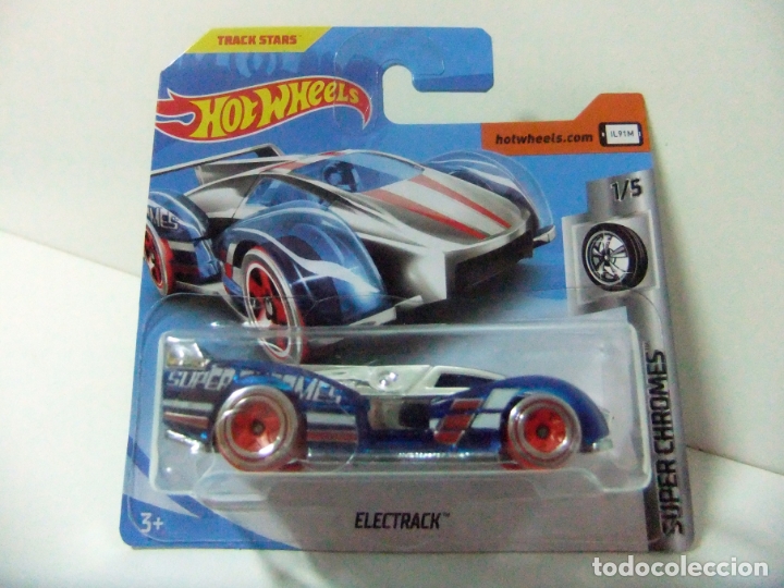 Model cars Hot Wheels: ELECTRACK - HOT WHEELS MATTEL TRACK STARS HW SUPER CHROMES 2019 - COCHE CROMADO AUTOM&Oacute;VIL