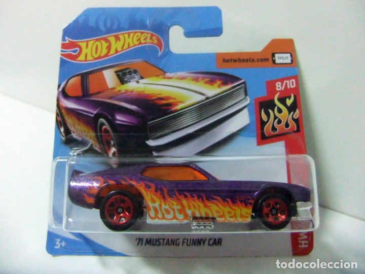 Auto in scala Hot Wheels: &acute;71 MUSTANG FUNNY CAR - HOT WHEELS MATTEL HW FLAMES 2019 ESCALA 1:64 - COCHE FORD 1971 AUTOM&Oacute;VIL