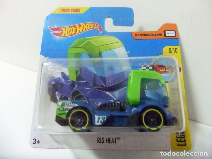 Model cars Hot Wheels: RIG HEAT - HOT WHEELS 2017 MATTEL LEGENDS OF SPEED 5/10 ESCALA 1:64 - COCHE CAMI&Oacute;N TRUCK TRACK STARS