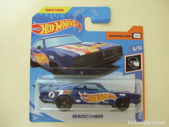 Carros em escala Hot Wheels: &acute;69 DODGE CHARGER 1969 - HOT WHEELS MATTEL HW RACE TEAM 2019 ESCALA 1:64 - COCHE AUTO TRACK STARS