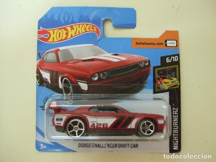 Voitures miniatures Hot Wheels: DODGE CHALLENGER DRIFT CAR HOT WHEELS MATTEL HW NIGHTBURNERZ 2019 ESCALA 1:64 - COCHE AUTOM&Oacute;VIL 426